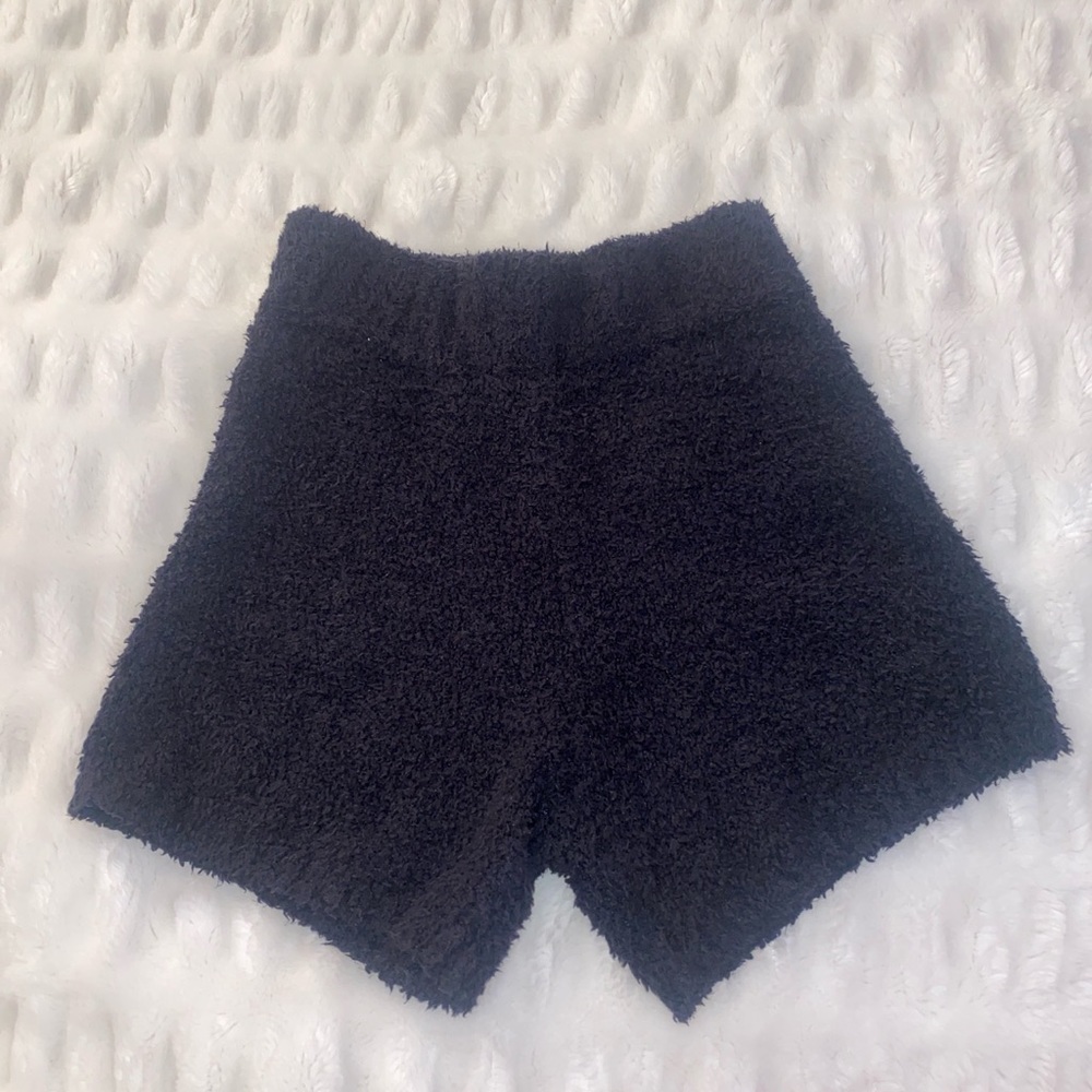 Skims Cozy Knit Shorts in Black (XXS/XS)